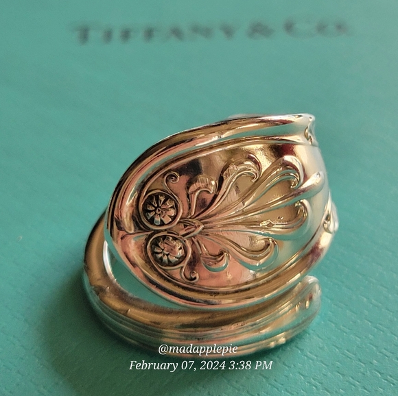 1870 Tiffany & Company Saratoga Spoon Ring in Sterling Silver Luxury Vintage #80 - Picture 14 of 16